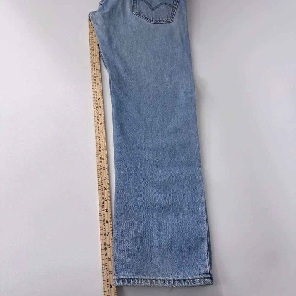 Levi's 505 Regular Fit‎ Jeans Men 35x32 (34X30) Light Wash Blue Straight Leg